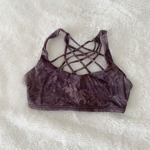 NWOT lululemon purple floral free to be bra